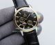 Super Replica Omega De Ville Black Dial Black Leather Strap Yellow Gold Bezel 39mm (1)_th.jpg